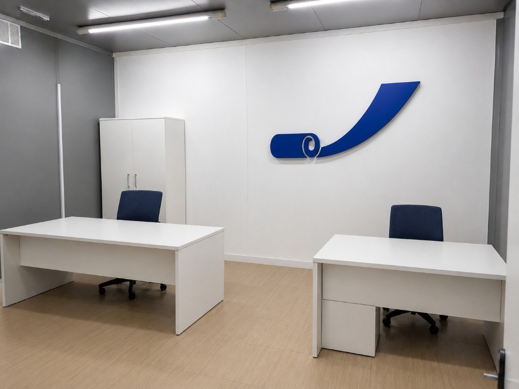 Private offices with desks at Zhuoli Europe headquarters